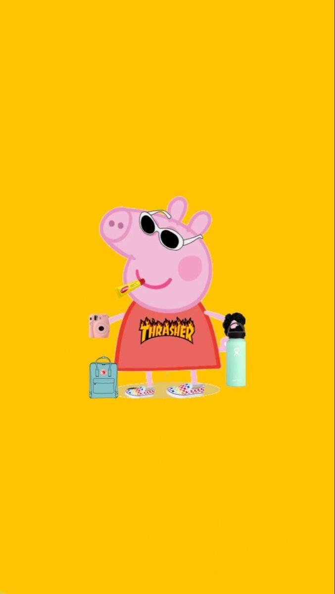 Peppa Funny Wallpaper iPhone Pig
