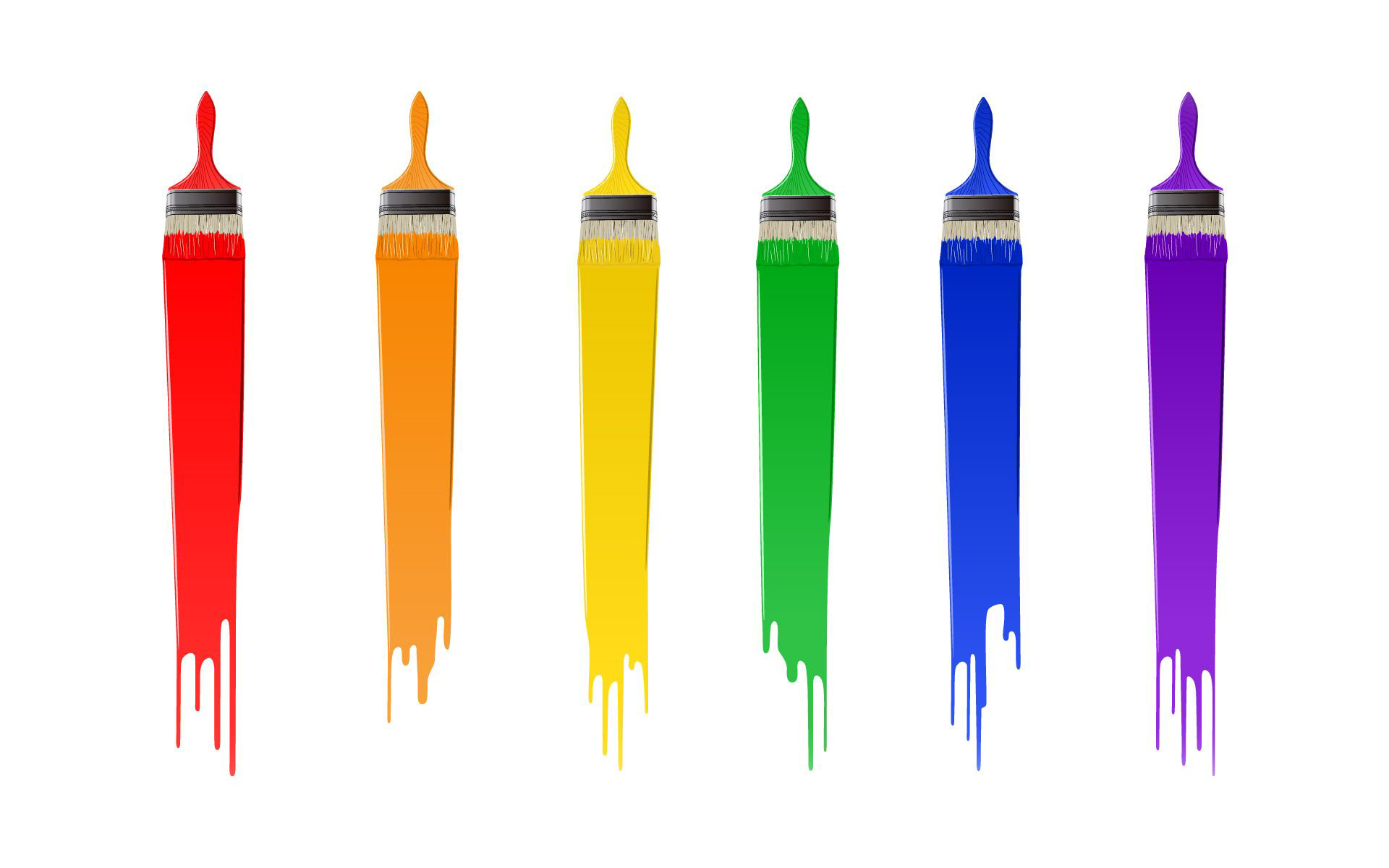 Colorful Paint Brushes Wallpaper