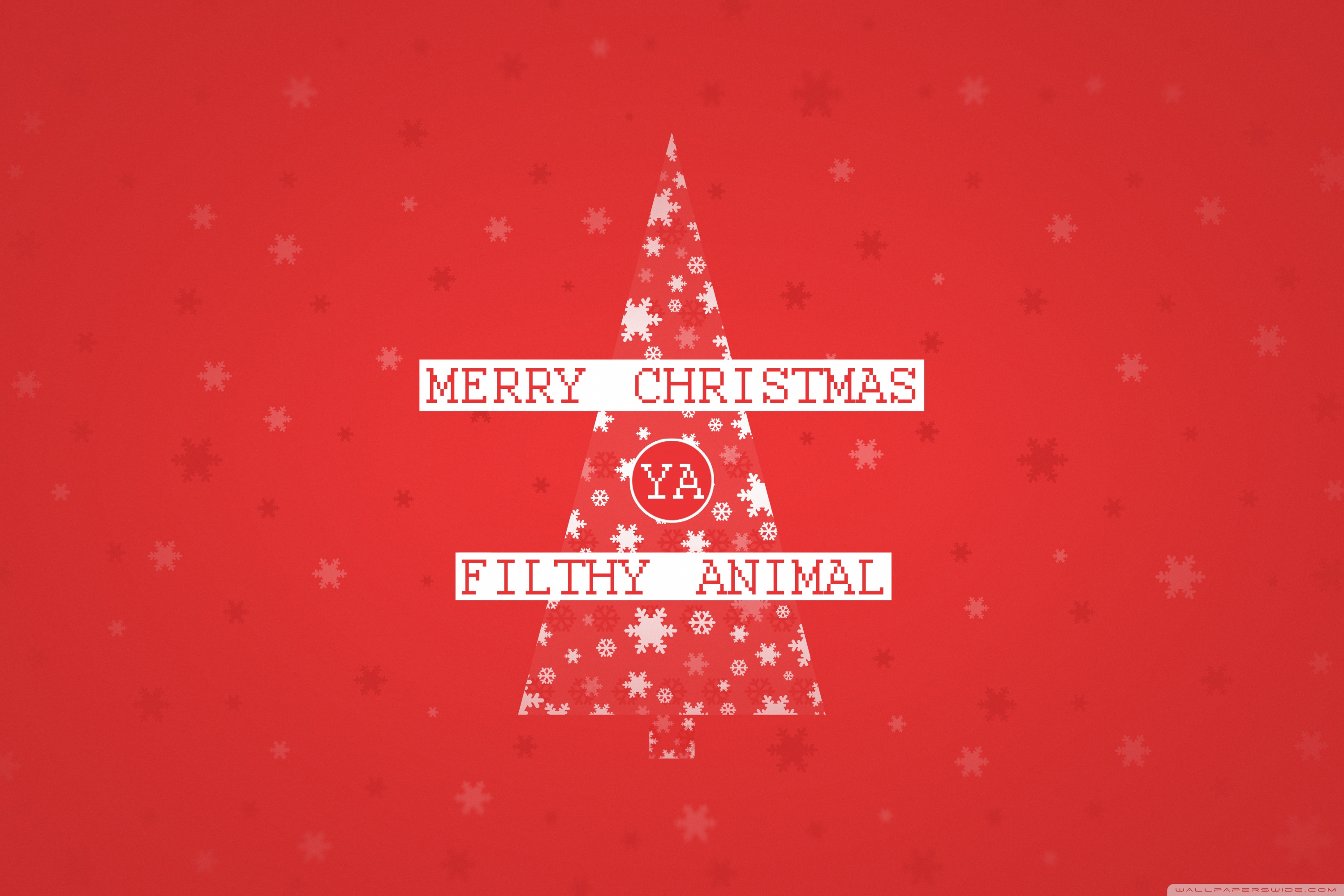 Merry Christmas Ya Filthy Animal 4k HD Desktop Wallpaper For