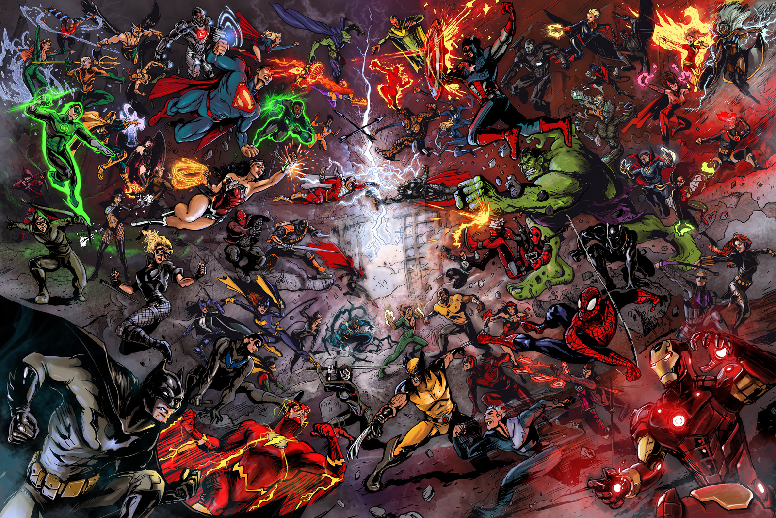 Dc vs Marvel War of the Universes by timothylaskey on