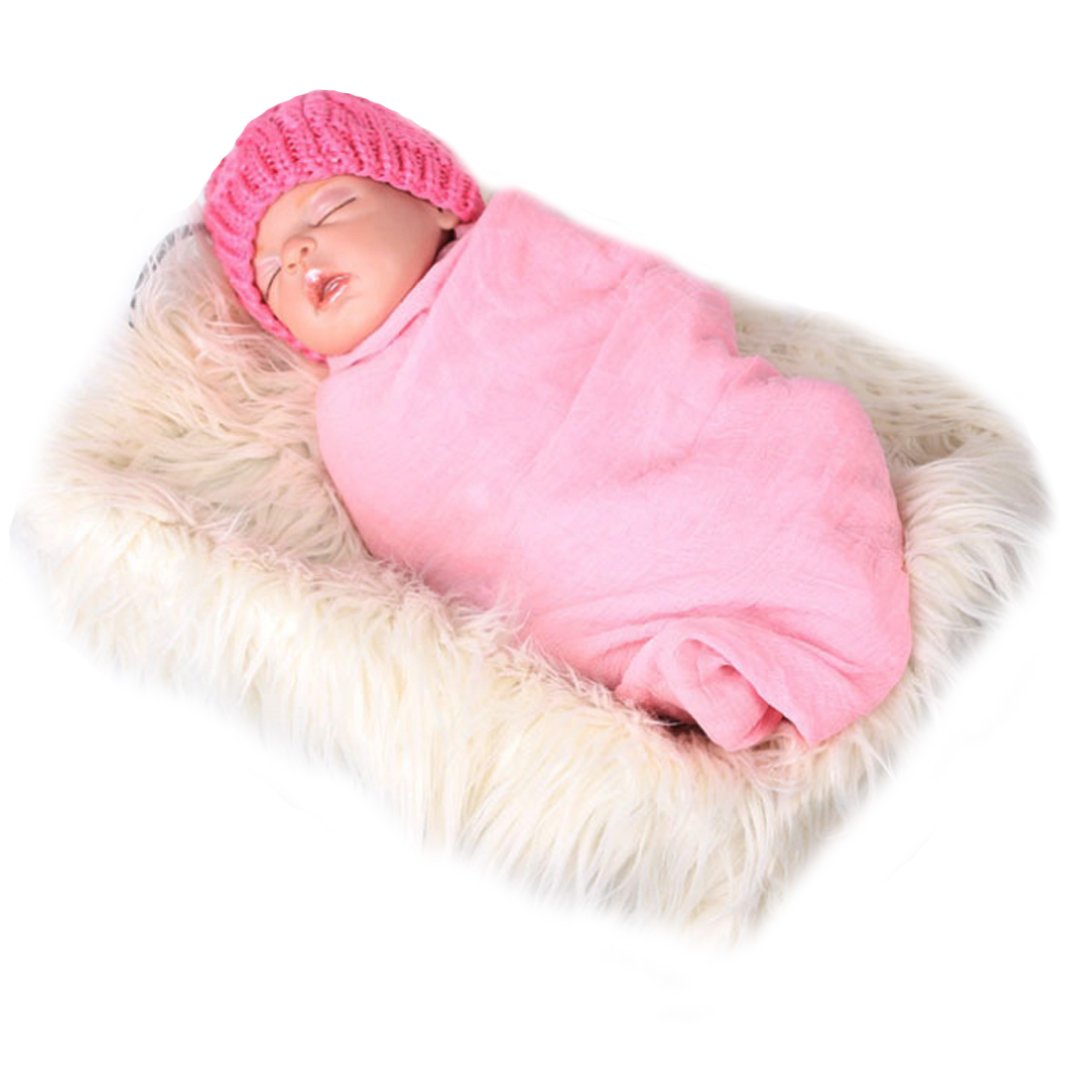 Amazon Monique Newborn Baby Soft Faux Fur Blanket Solid Color
