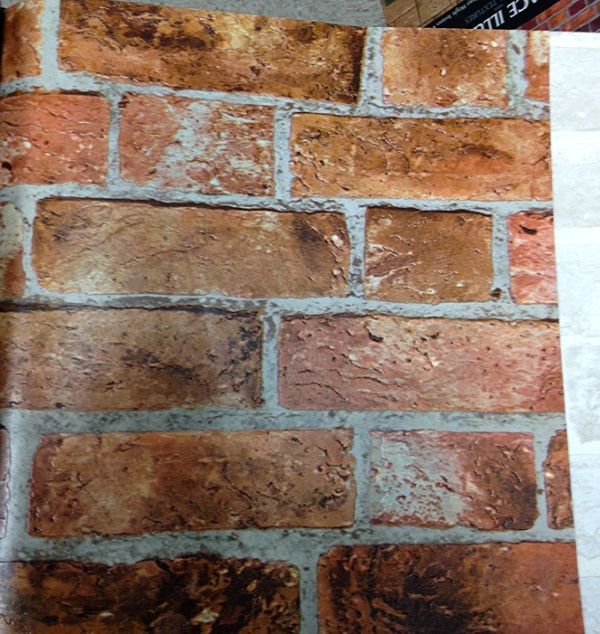 Orange Rustic Brick Wallpaper Raised Texture Great Weathered Look