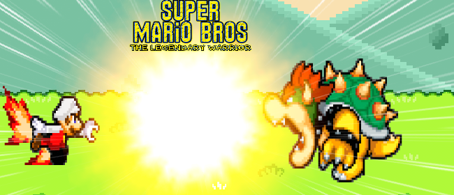 Smb The Legendary Warrior Poster Mario Vs Bowser By Flaminginfernox