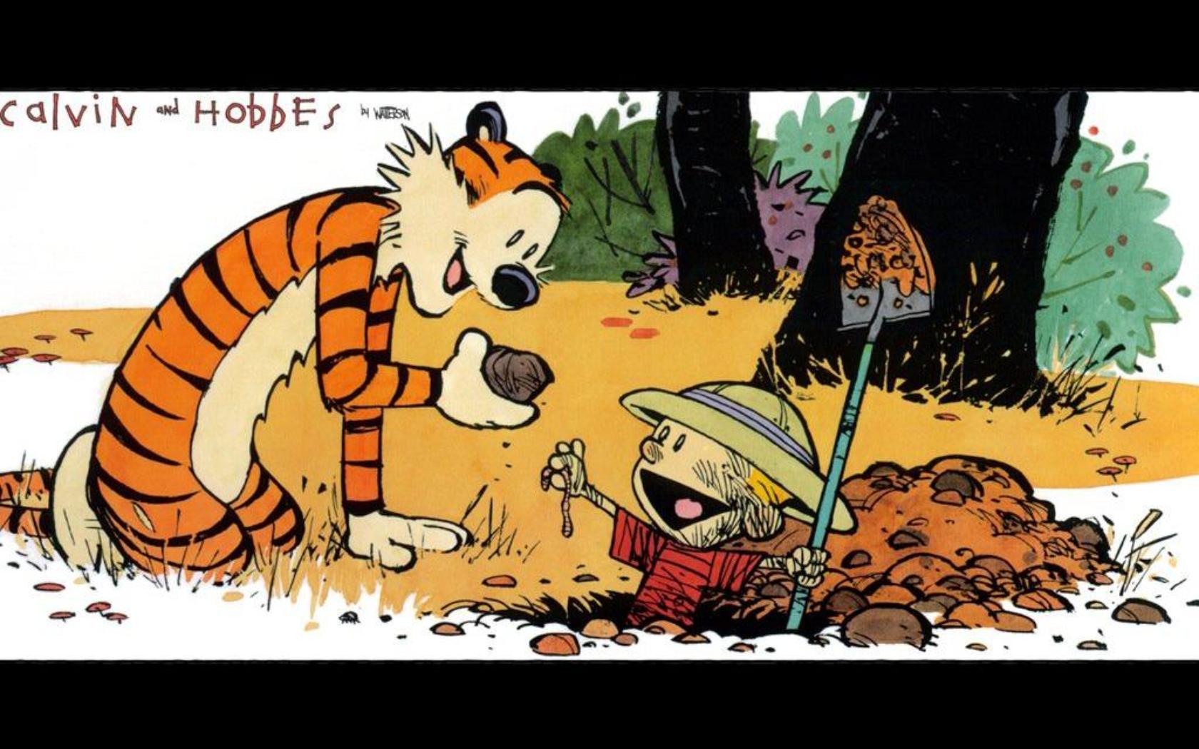 Calvin And Hobbes Art HD Wallpaper