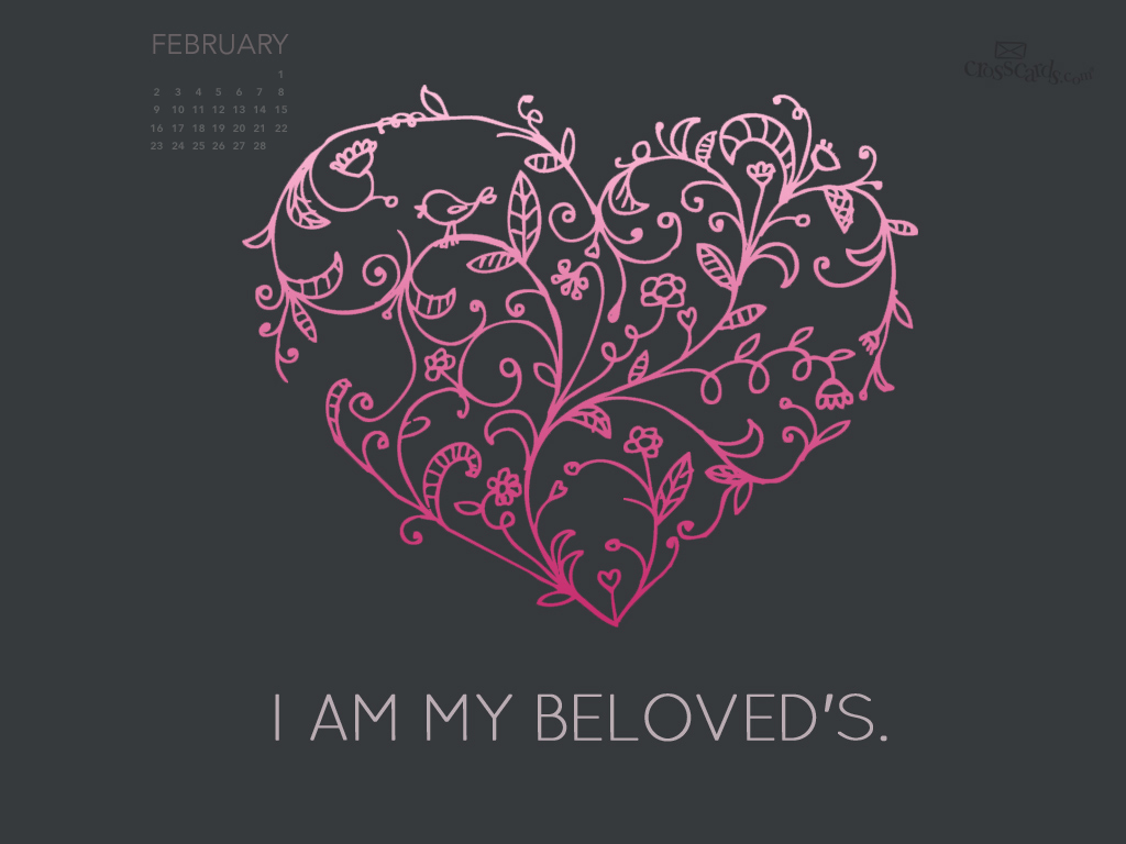 February Beloved Desktop Calendar Monthly Calendars