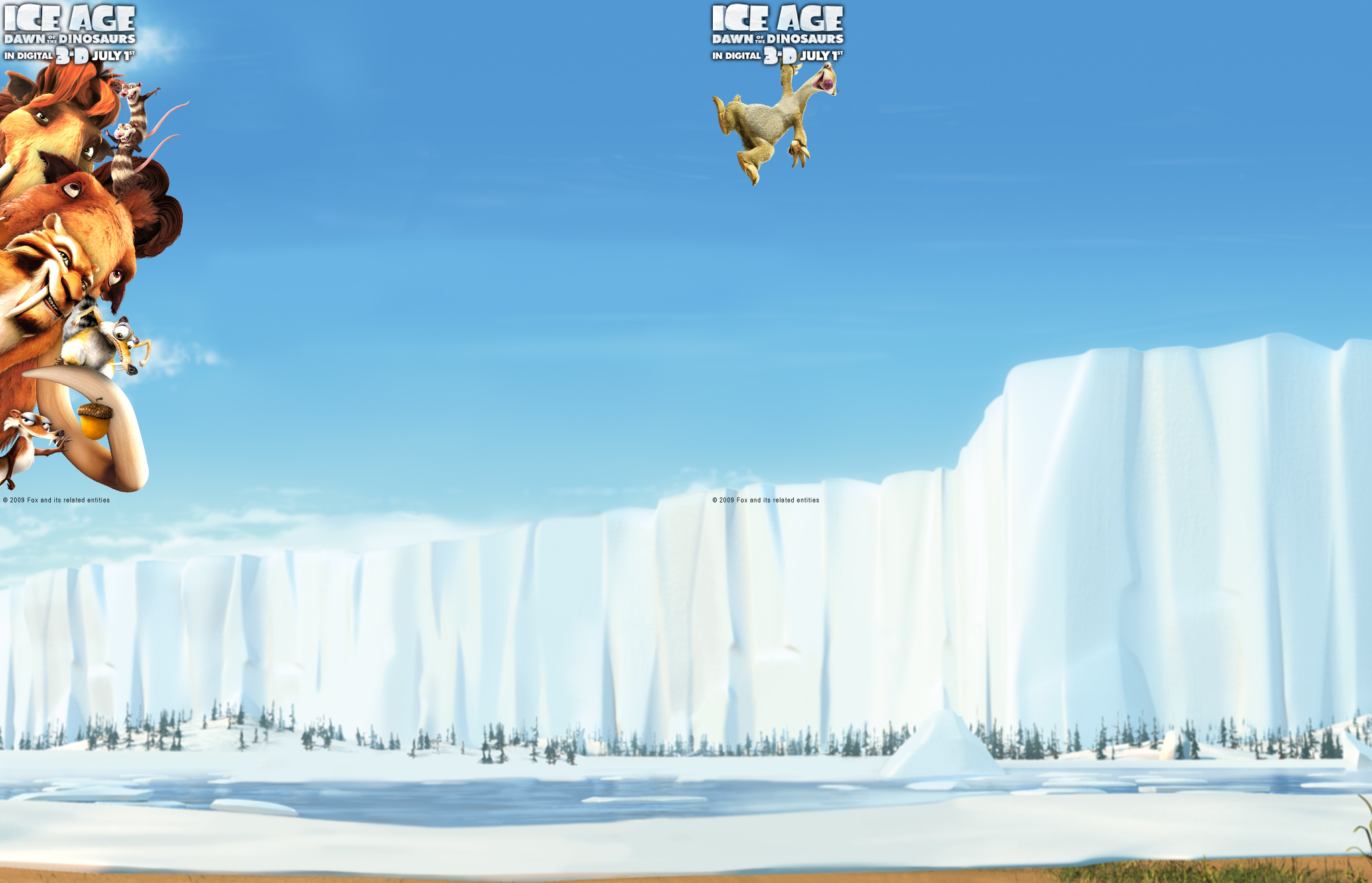 Ice World of Ice Age 3 wallpaper   Click picture for high resolution 2048x1318