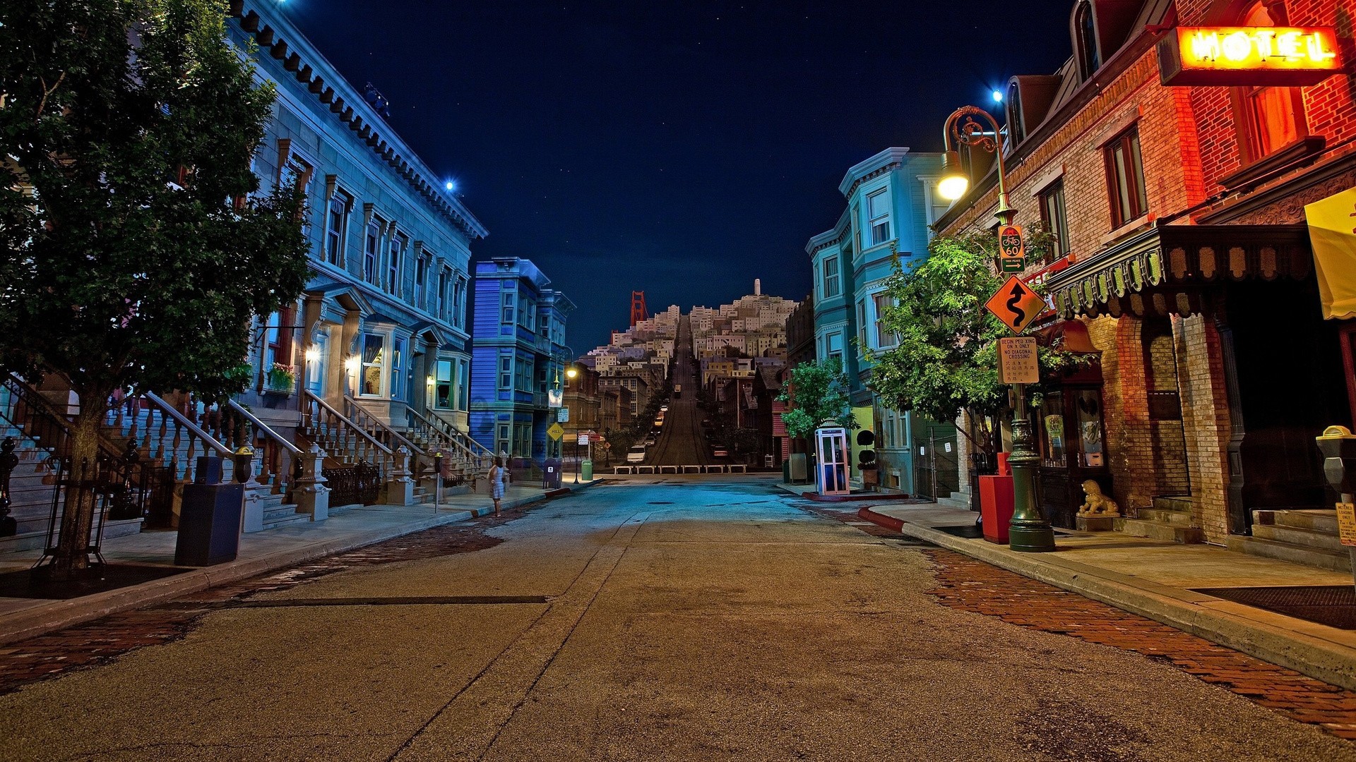 Street Wallpaper HD Night City