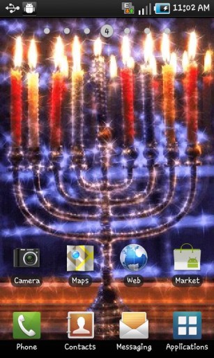 Ver Maior Captura De Tela Jewish Candles Live Wallpaper Para Android