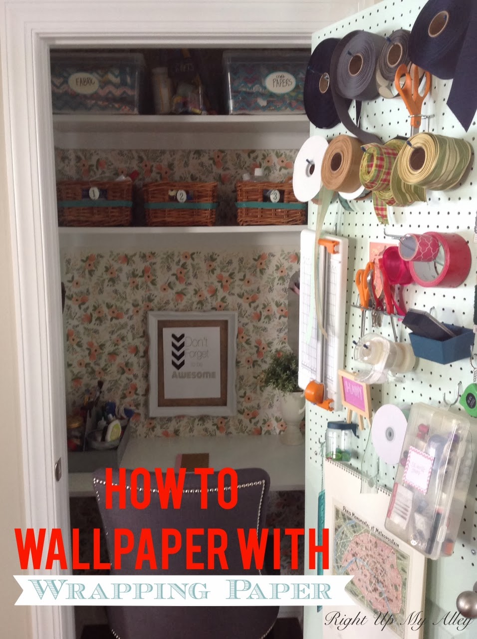 Right Up My Alley How To Wallpaper With Wrapping Paper