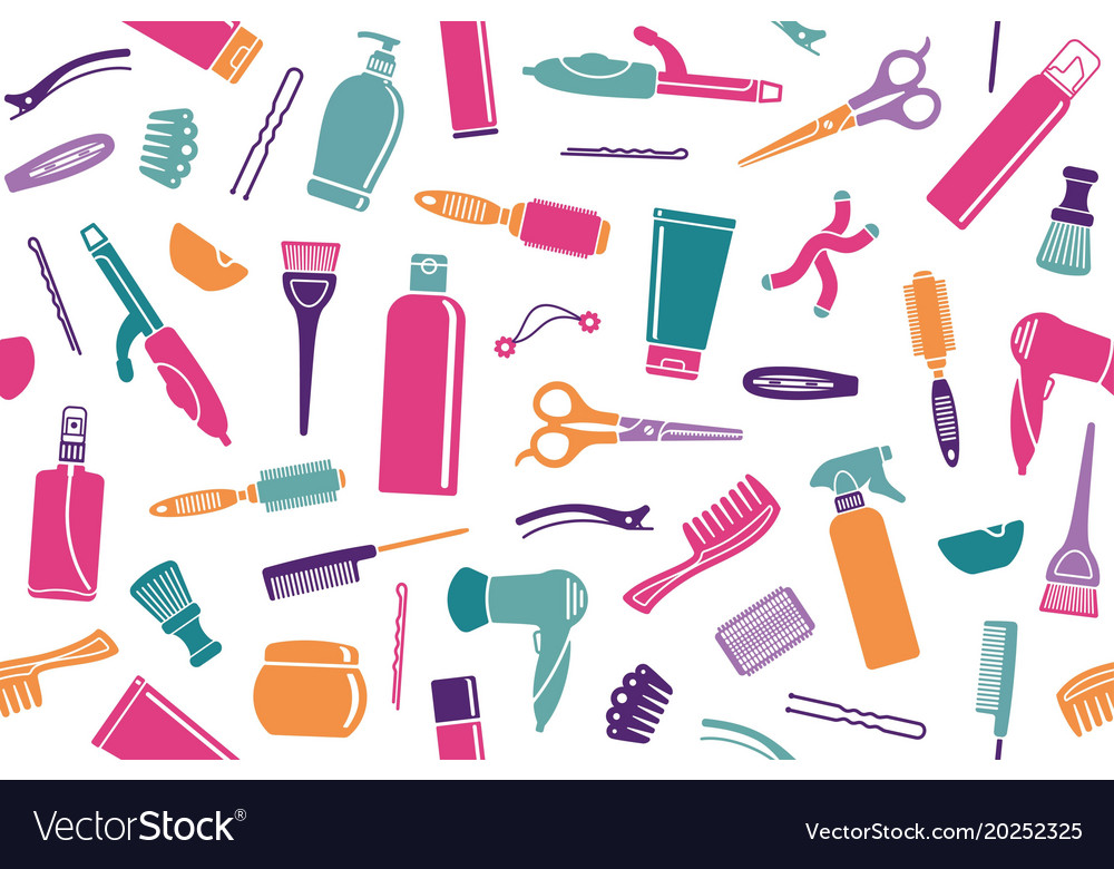 Hairdressers Background Royalty Vector Image