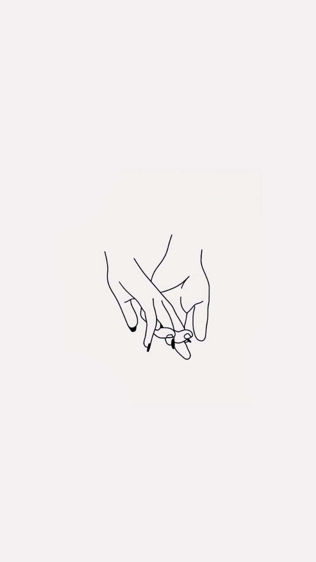 iPhone White Holding Hands Wallpaper