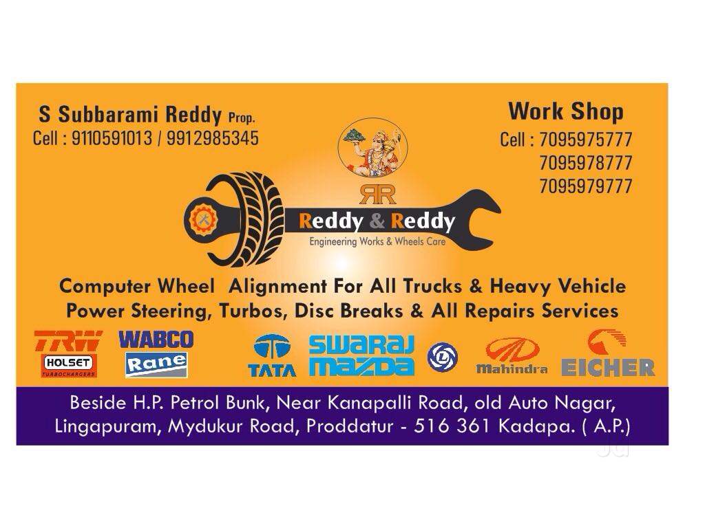 Reddy Engineering Works Wheels Care In Proddatur Ho