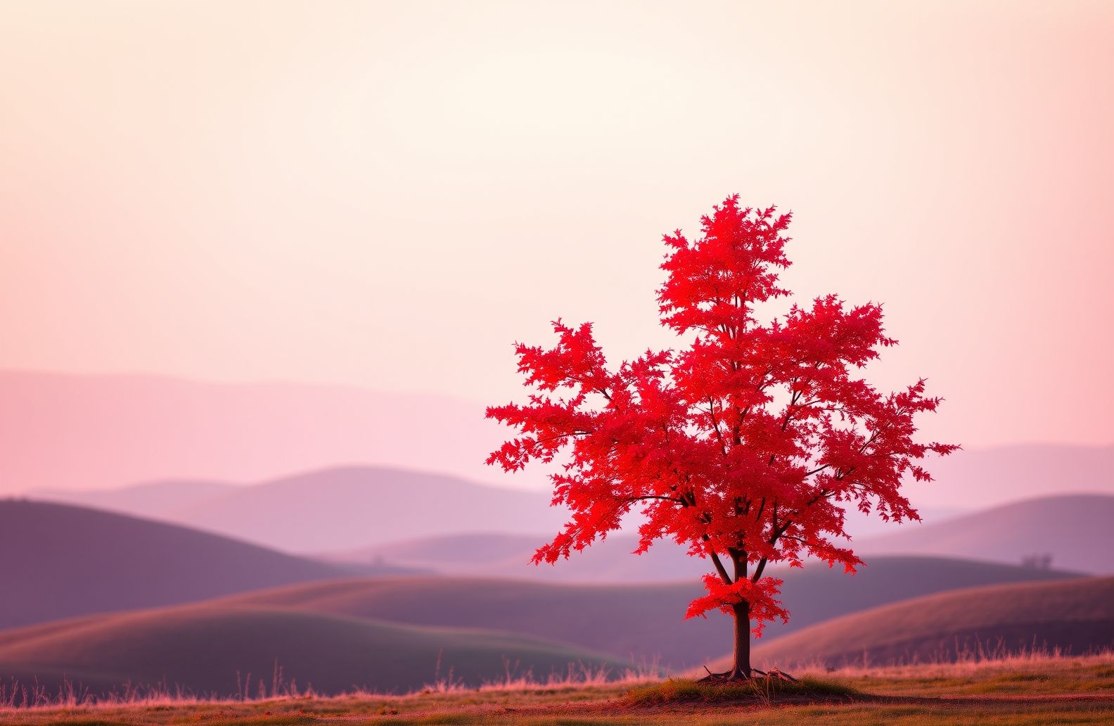 Red Tree Wallpaper