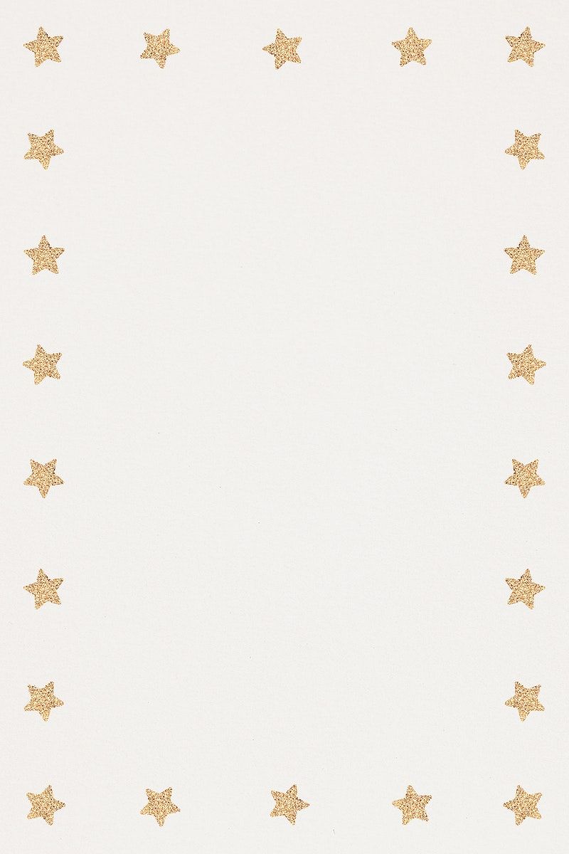 Gold Star Patterned Frame On A Beige Background Image By