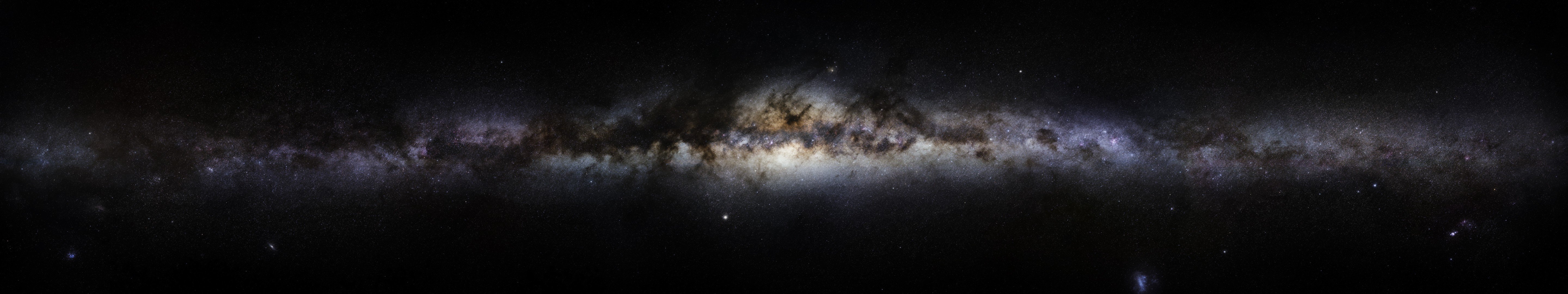 Nature Panorama Milky Way Multiscreen Wallpaper Background