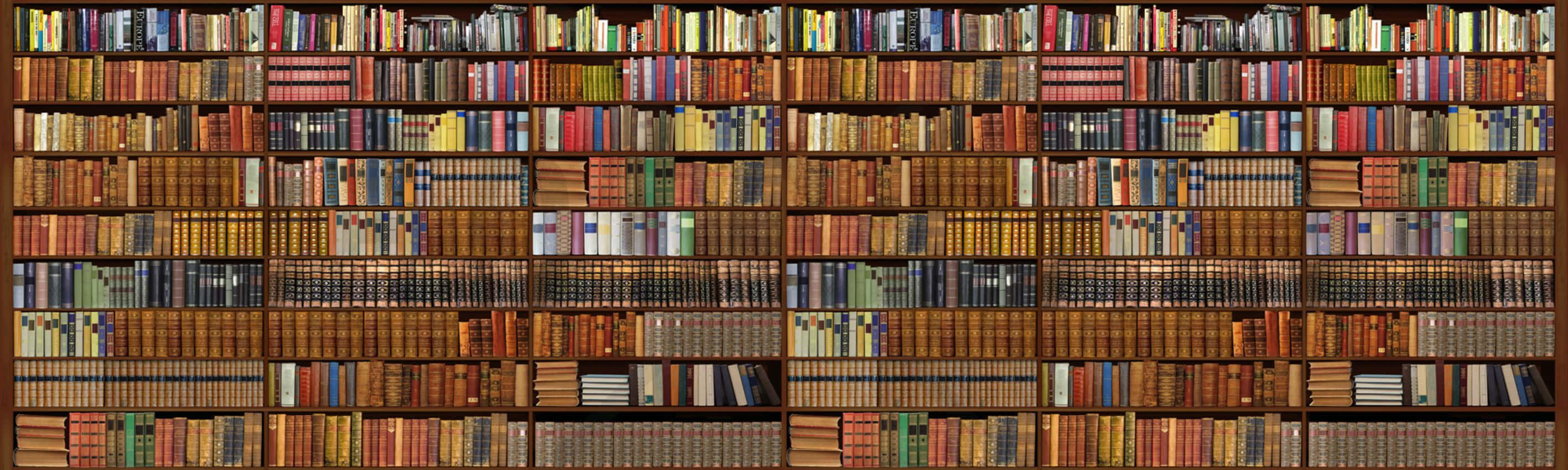 Library Seamless Pattern Bookshelf Background For Desktop