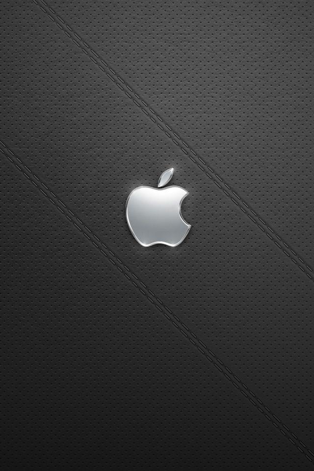 Shiny Silver Apple iPhone 4s Wallpaper