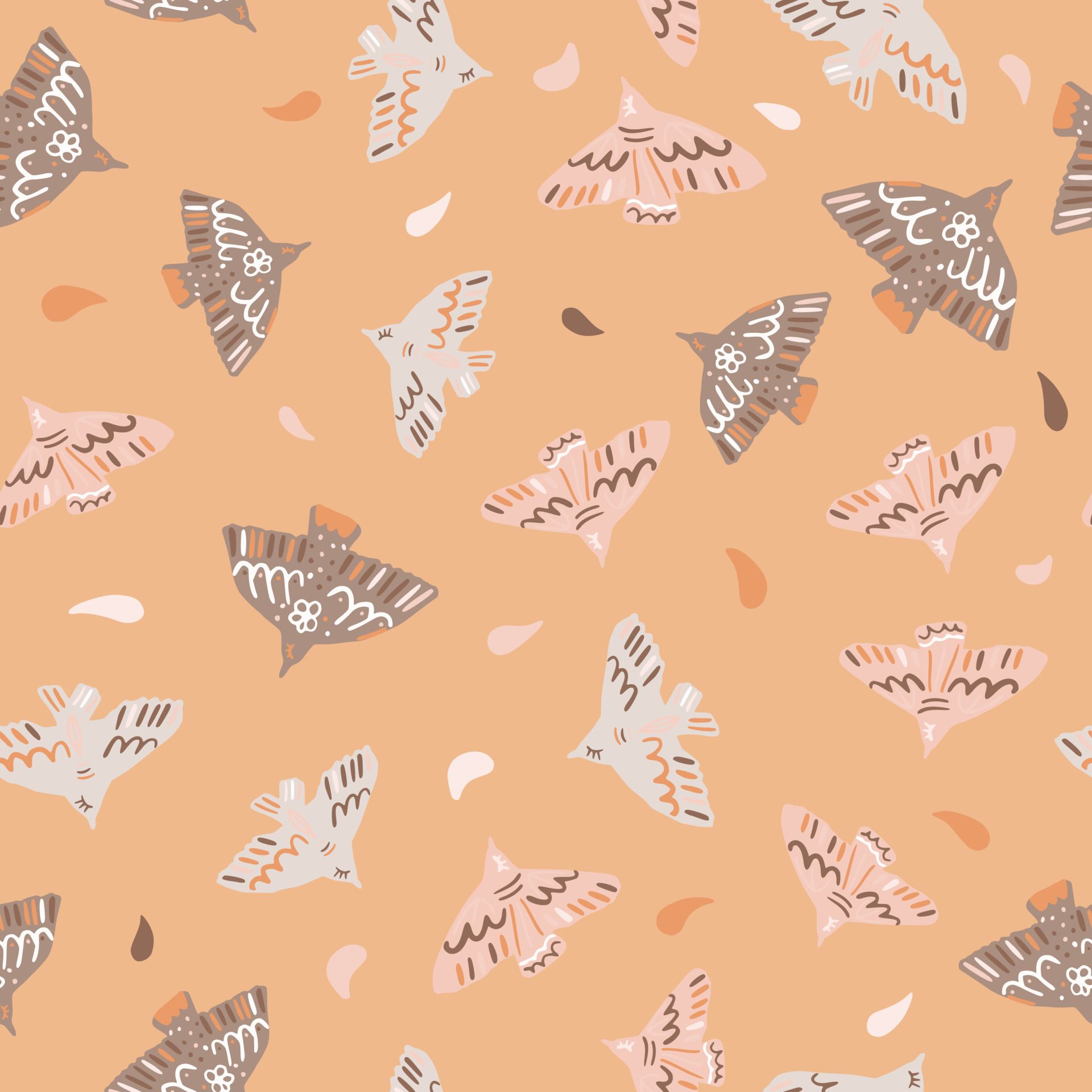 Pastel Orange Aesthetic Wallpaper