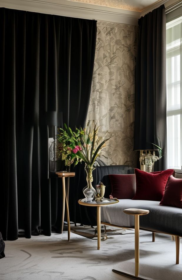 Black Curtain Wallpaper