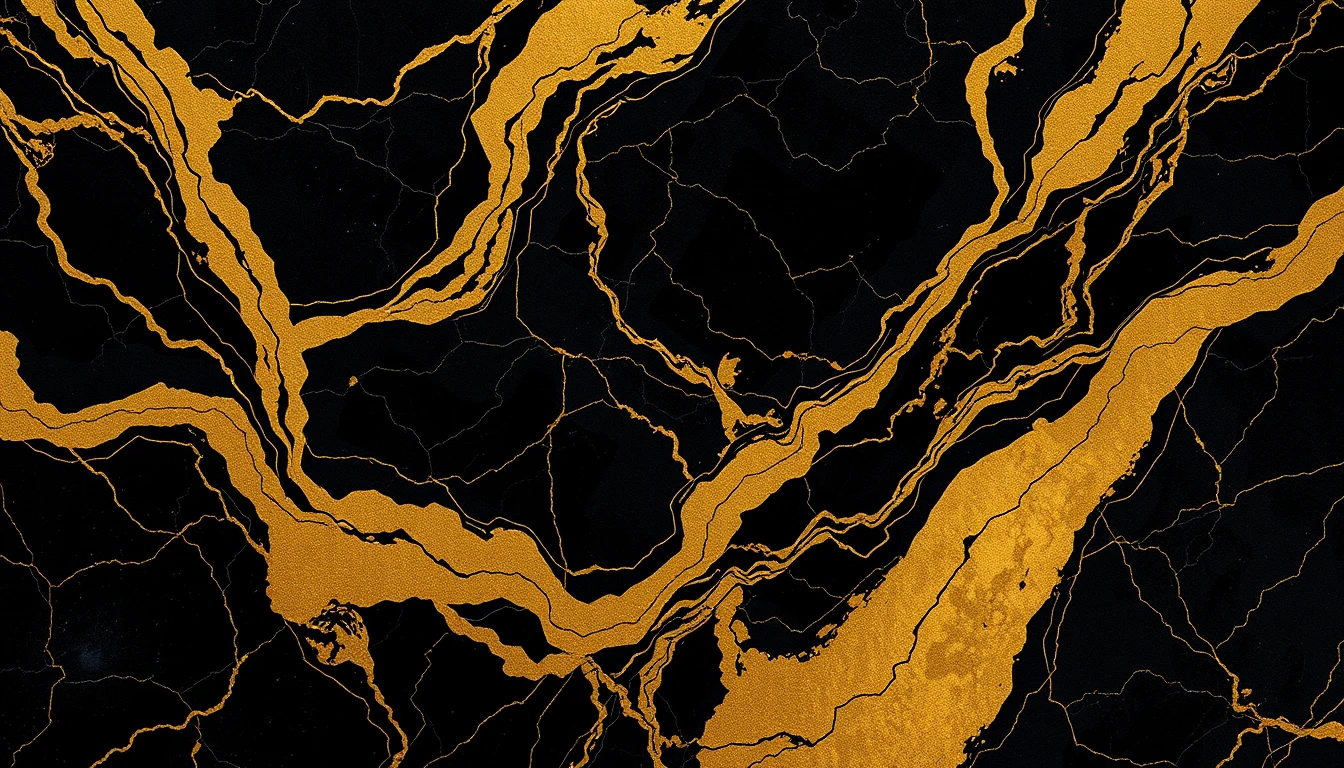 Black And Gold Marble Wallpaper
