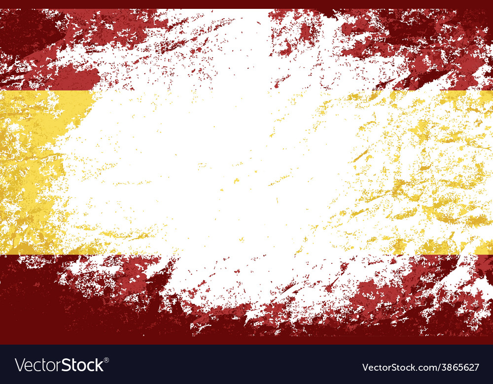 Spanish Flag Grunge Background Royalty Vector Image