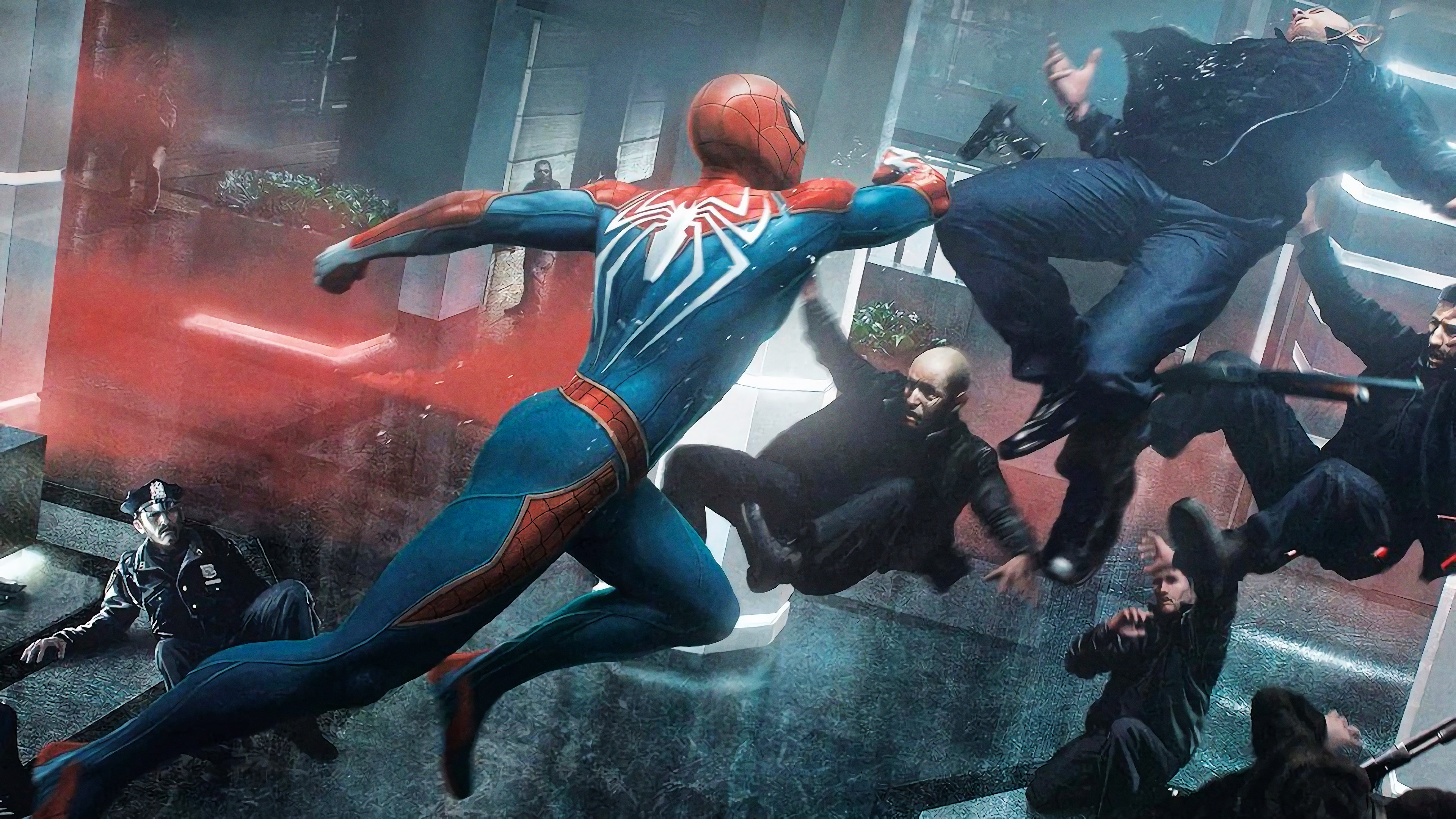 Marvel S Spider Man Ps4 Fighting 4k