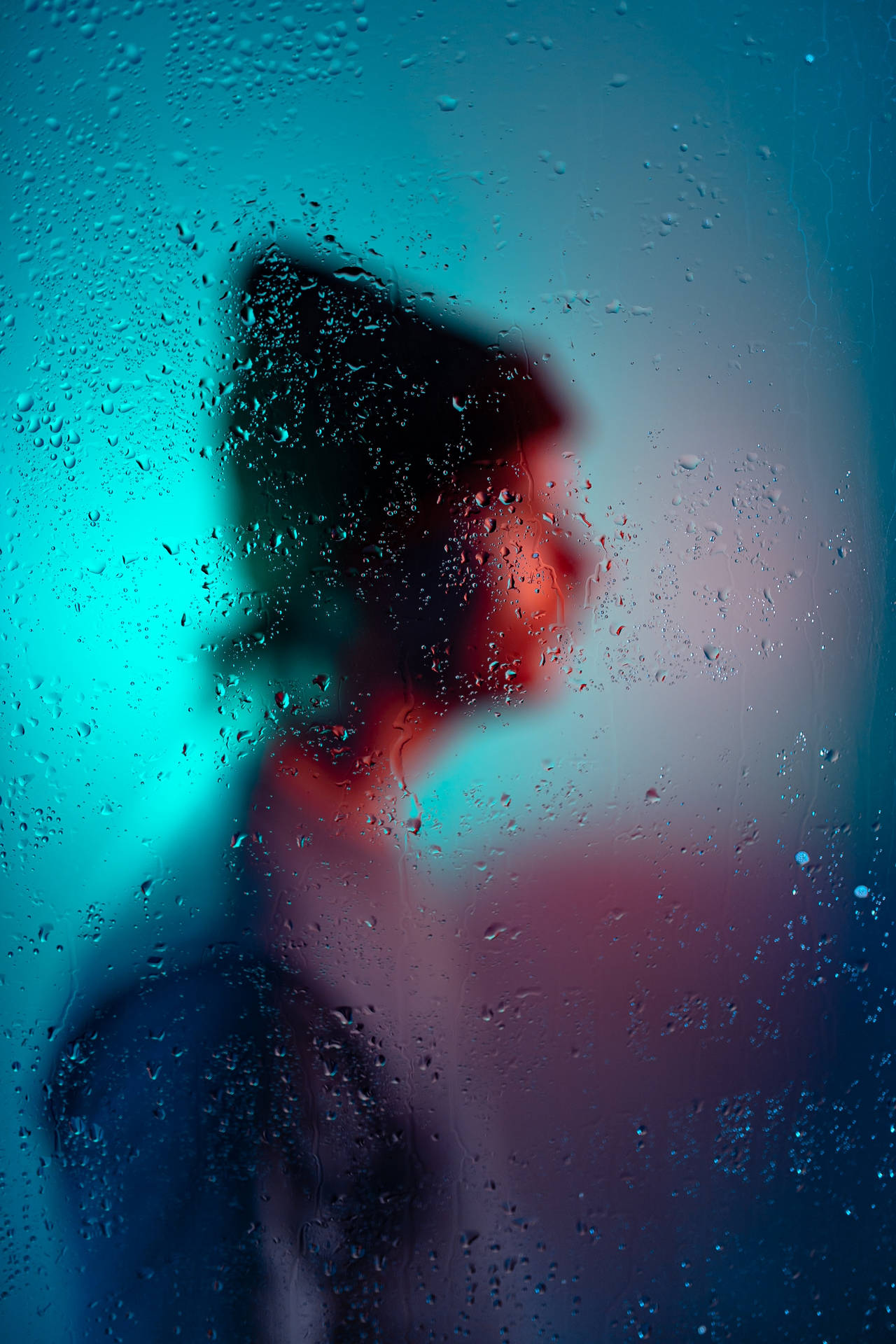 Man With A Bonnet On Behind Misty Glass Profile Mvuhfg99g4hk69jd Wallpaper