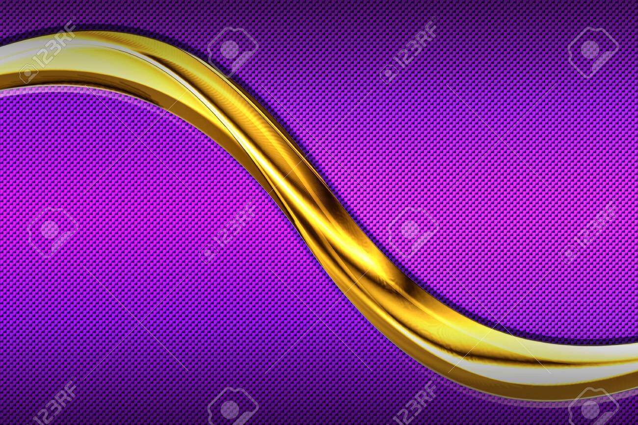 Free download Purple Carbon Fiber And Gold Curve Chromium Frame Metal ...