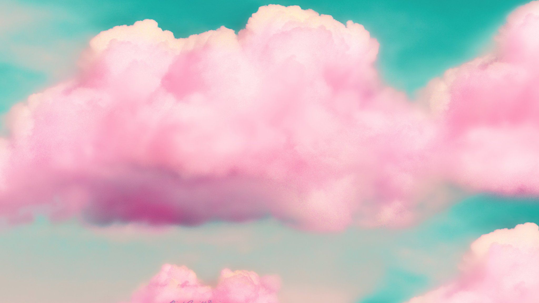 Pink Clouds Wallpaper On