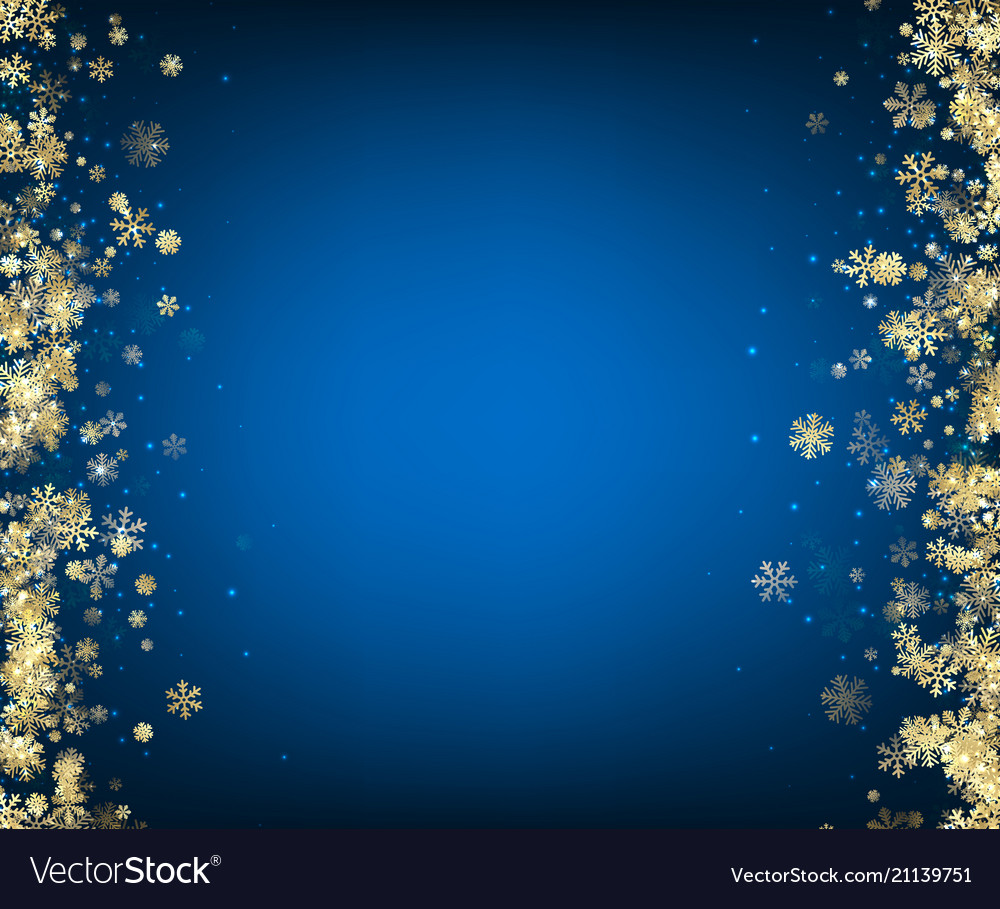 Blue Winter Background With Snowflakes Royalty Vector