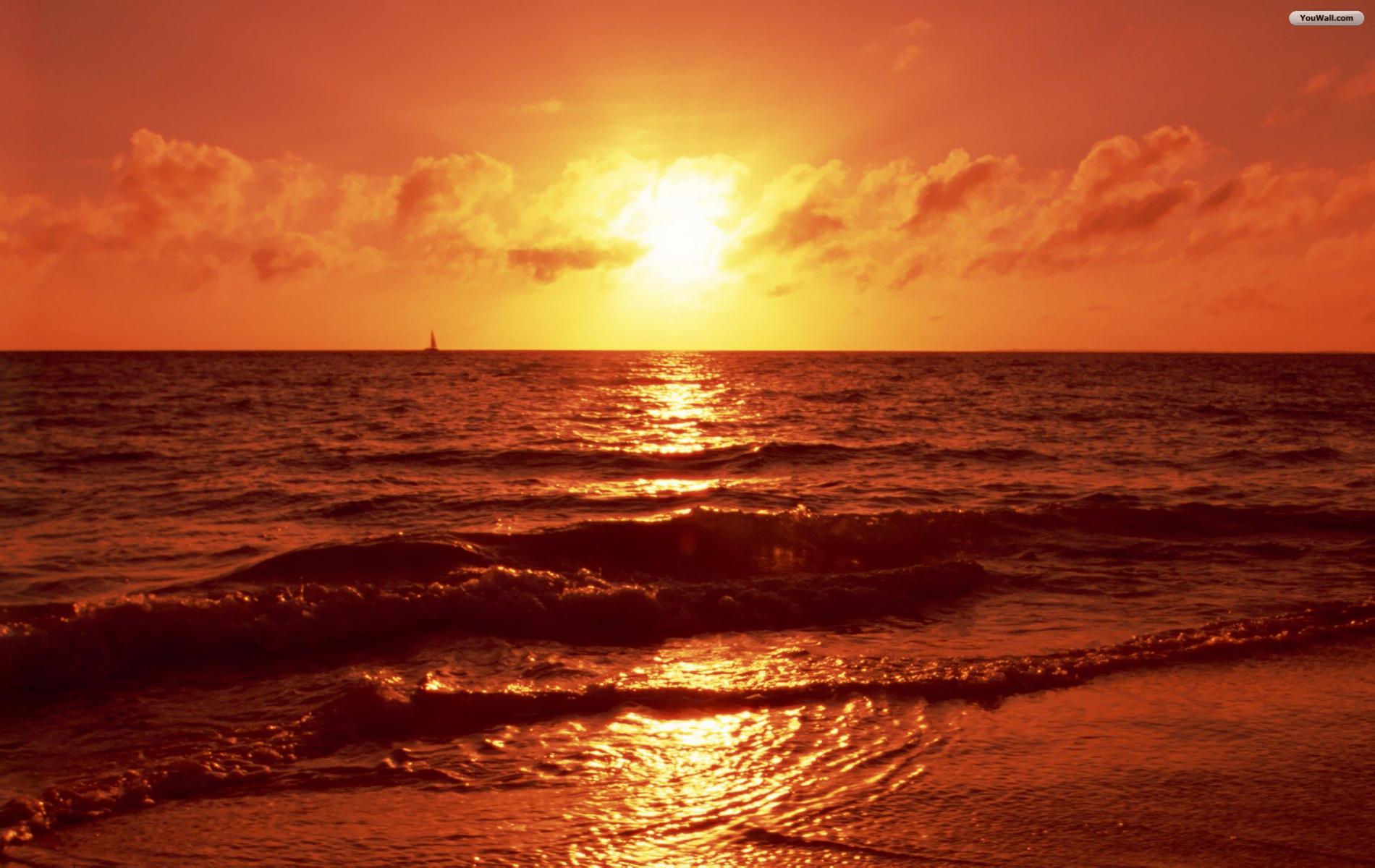 Youwall Beach Sunset Wallpaper