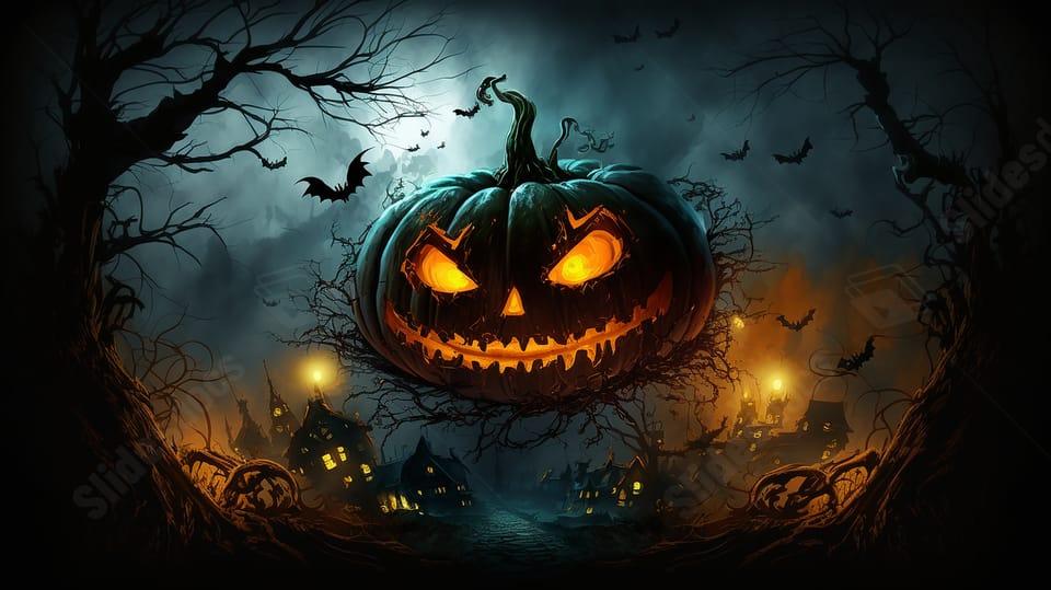 Halloween Pumpkin Night Powerpoint Background For