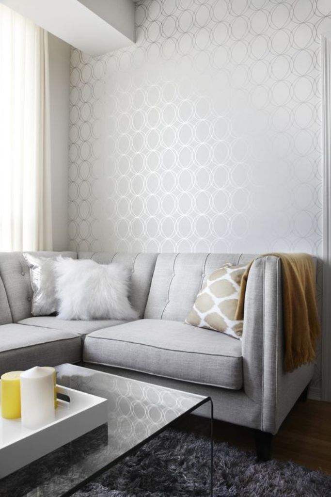 Free download 15 Living Rooms With Geometric Wallpaper Rilane We Aspire