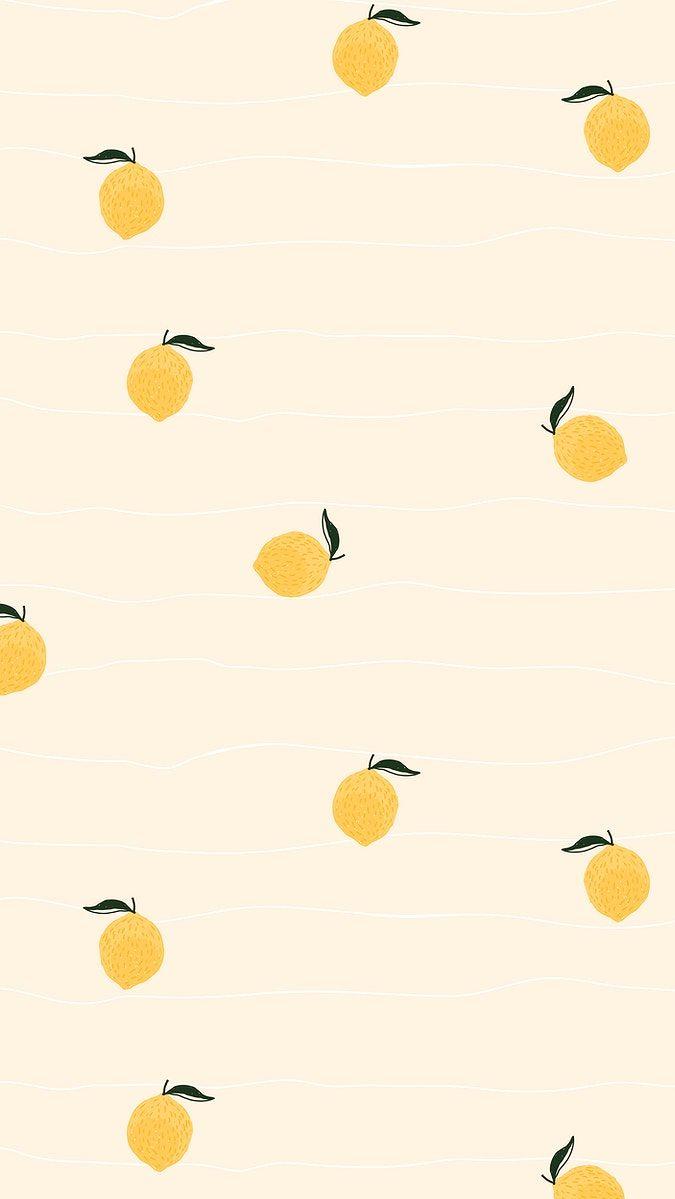 Vector Of Lemon iPhone Wallpaper Mobile Background