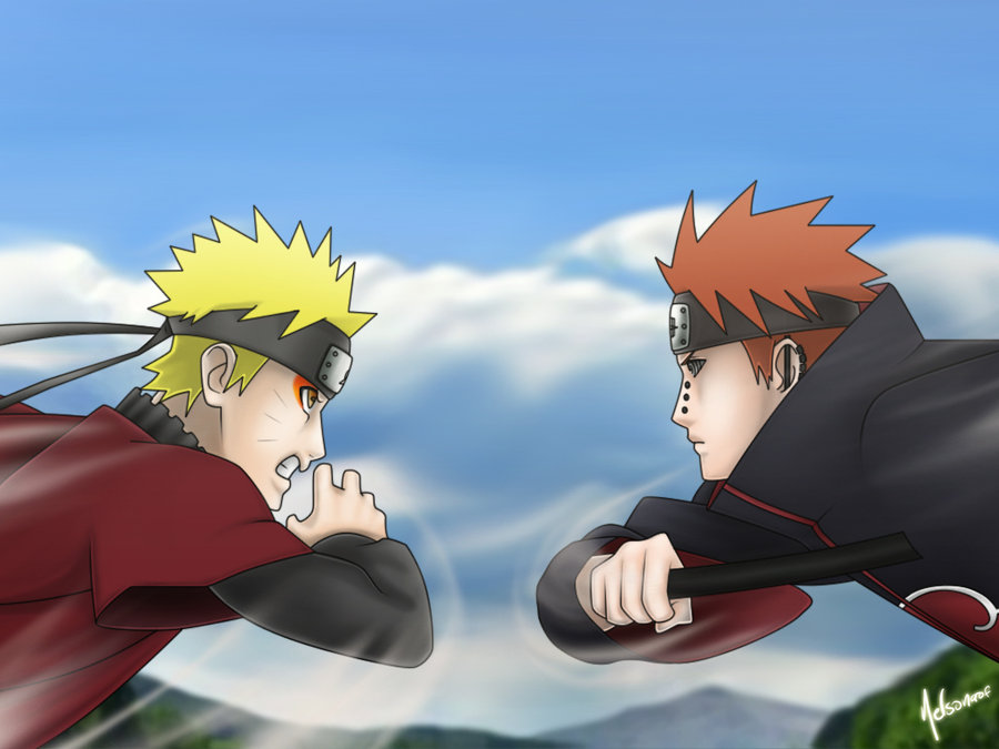 Naruto VS Pain by nelsonaof