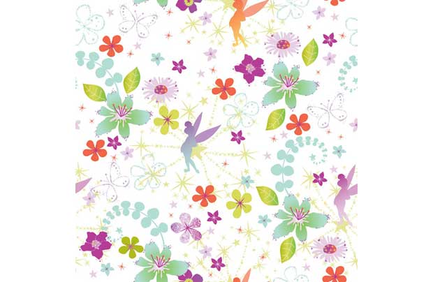 Disney Tinkerbell Wallpaper Sample Multicoloured