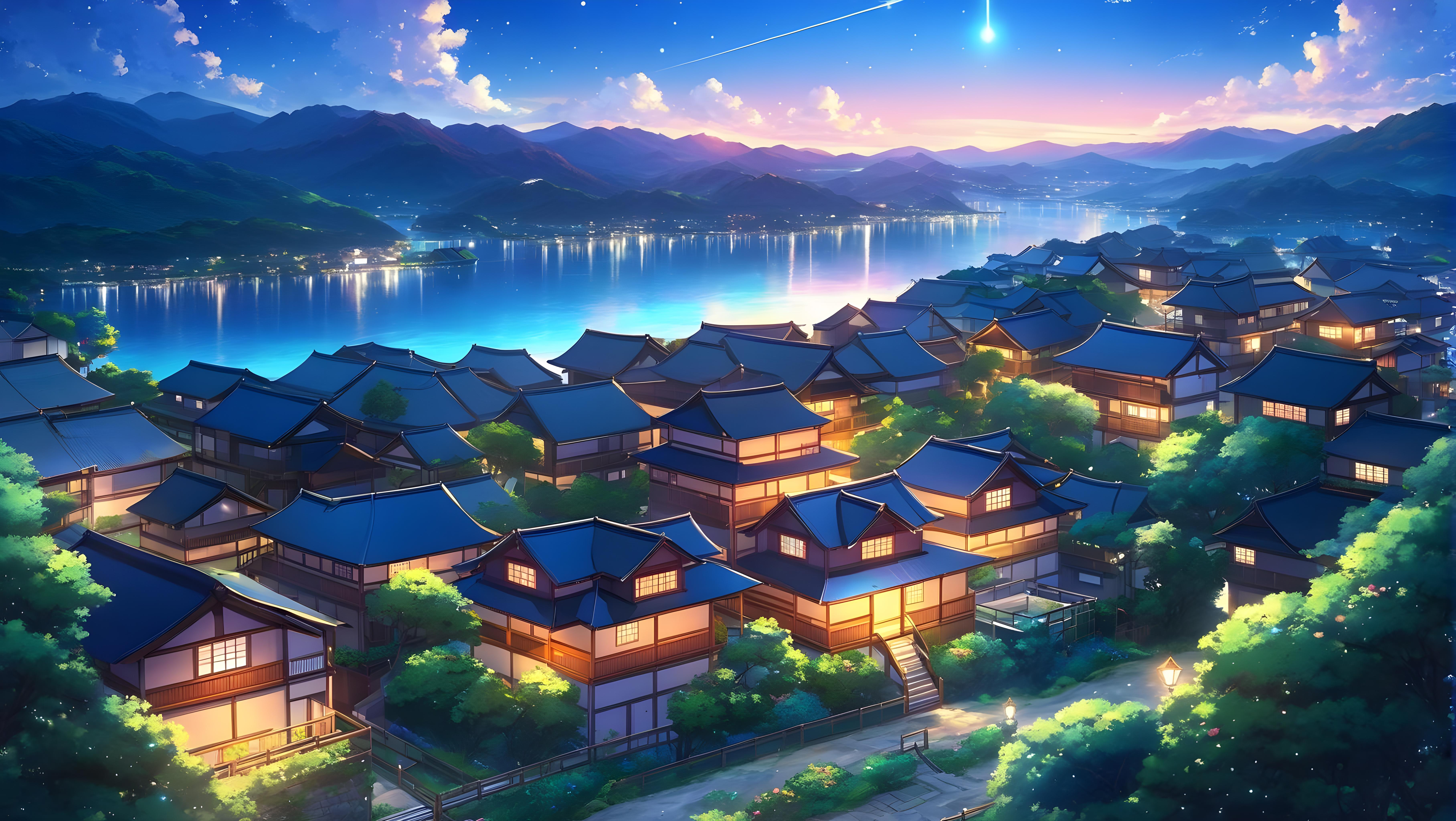 Anime City 4k Ultra HD Wallpaper
