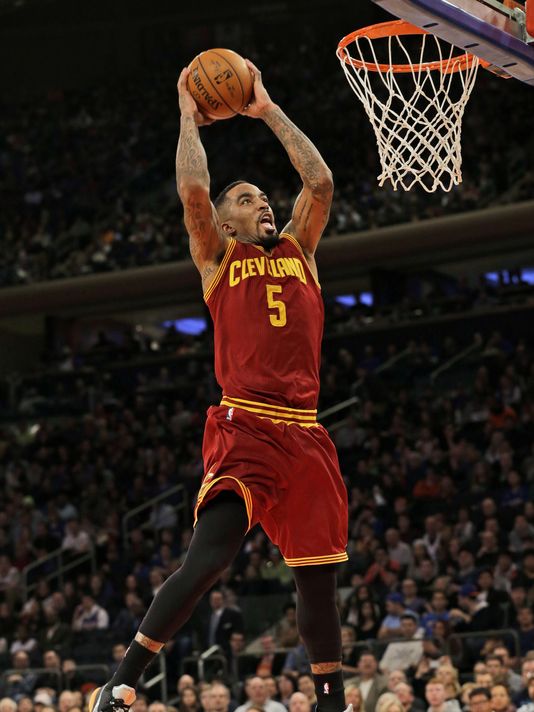 Cleveland Cavaliers J R Smith Dunks The Ball During First Half