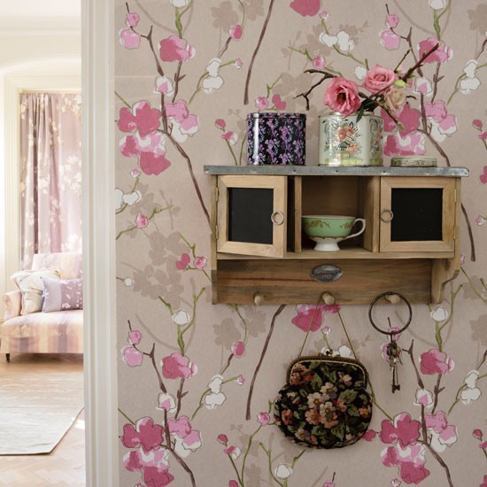Floral Mismatched Hallway Wallpaper Ideas For Hallways