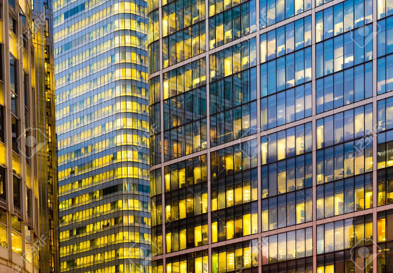 Office Building Background In Canary Wharf London Stock Photo