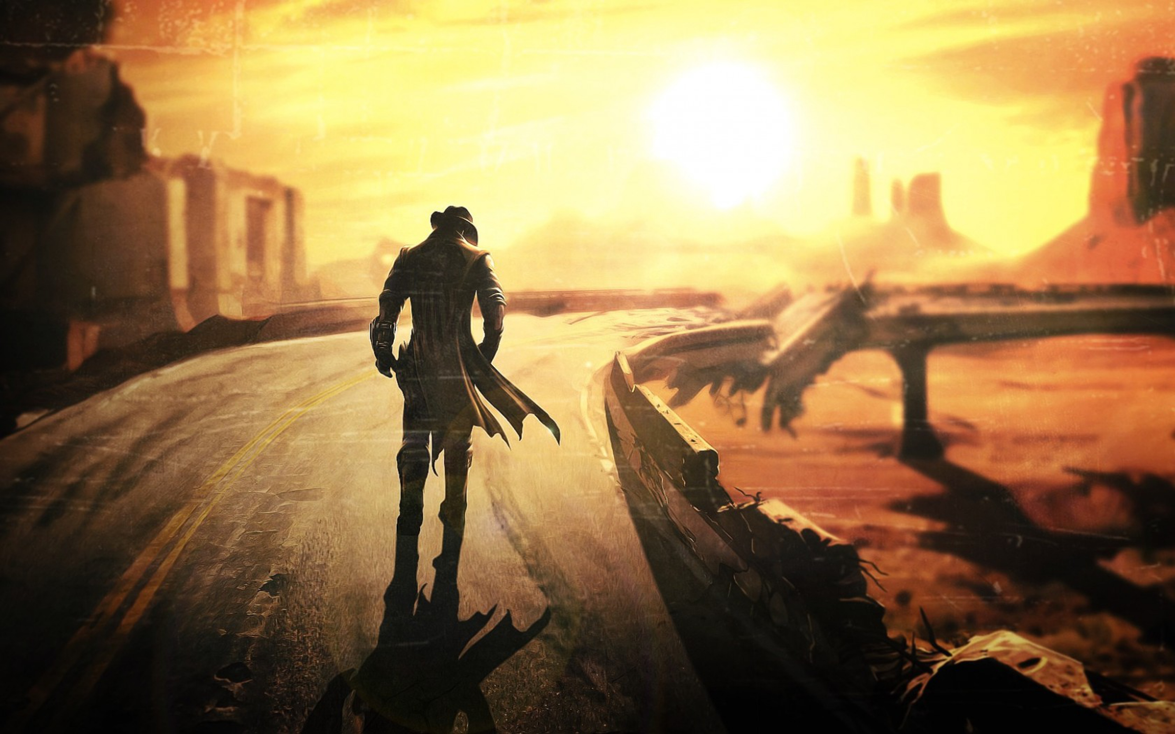 Background Fallout New Vegas Post Apocalypse Game Wallpaper