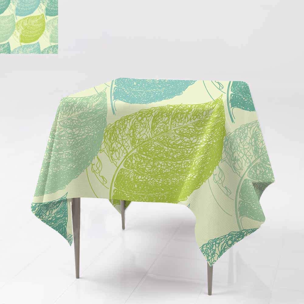 Amazon Fbdace Spillproof Tablecloth Summer Hand Drawn Leaf