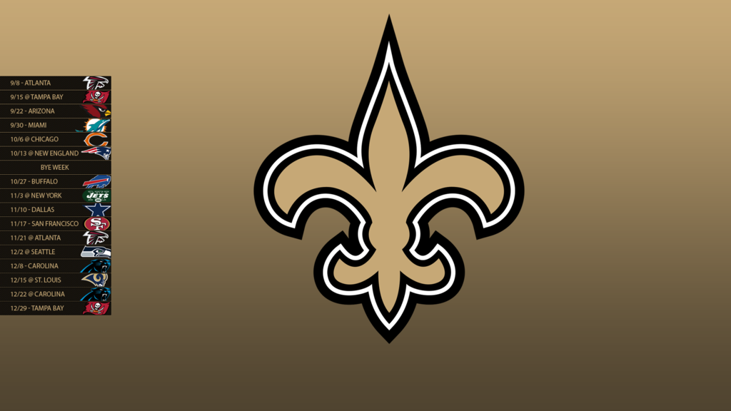 New Orleans Saints Schedule Wallpaper By Sevenwithat On