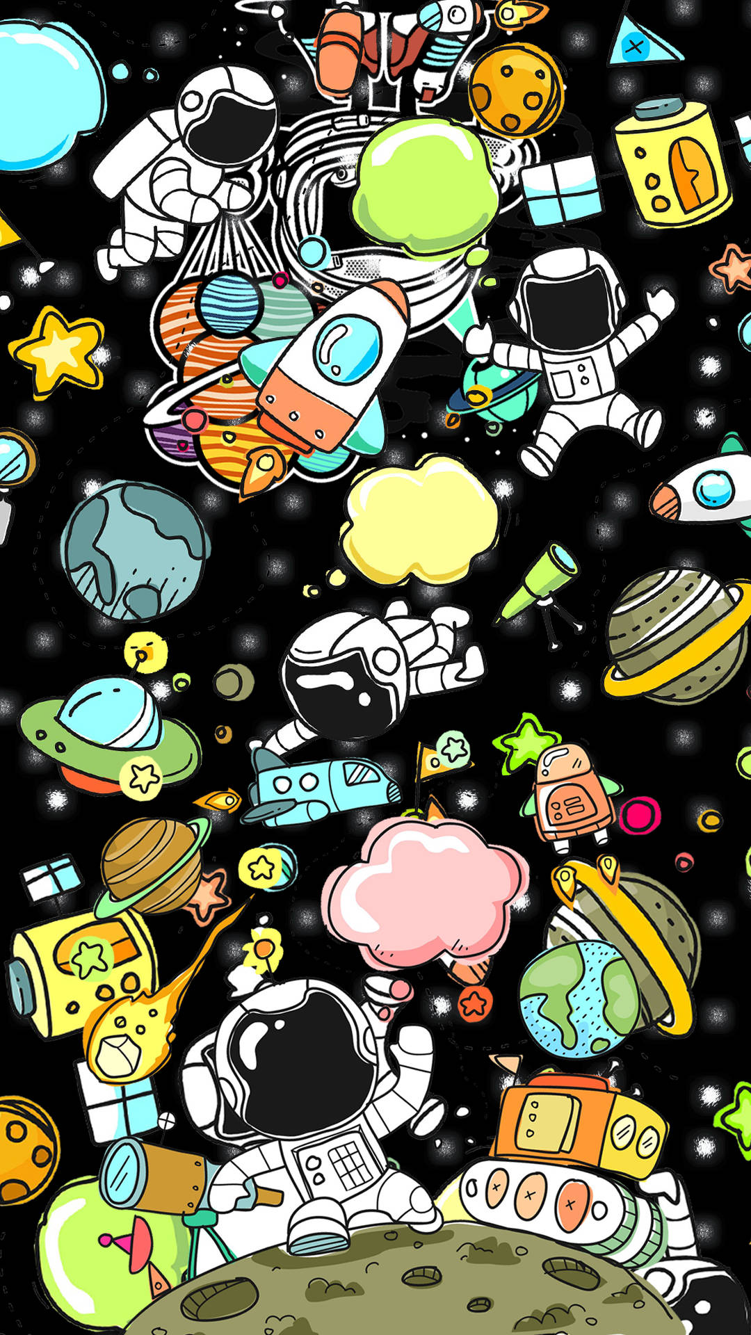 Cartoon Astronaut Wallpaper