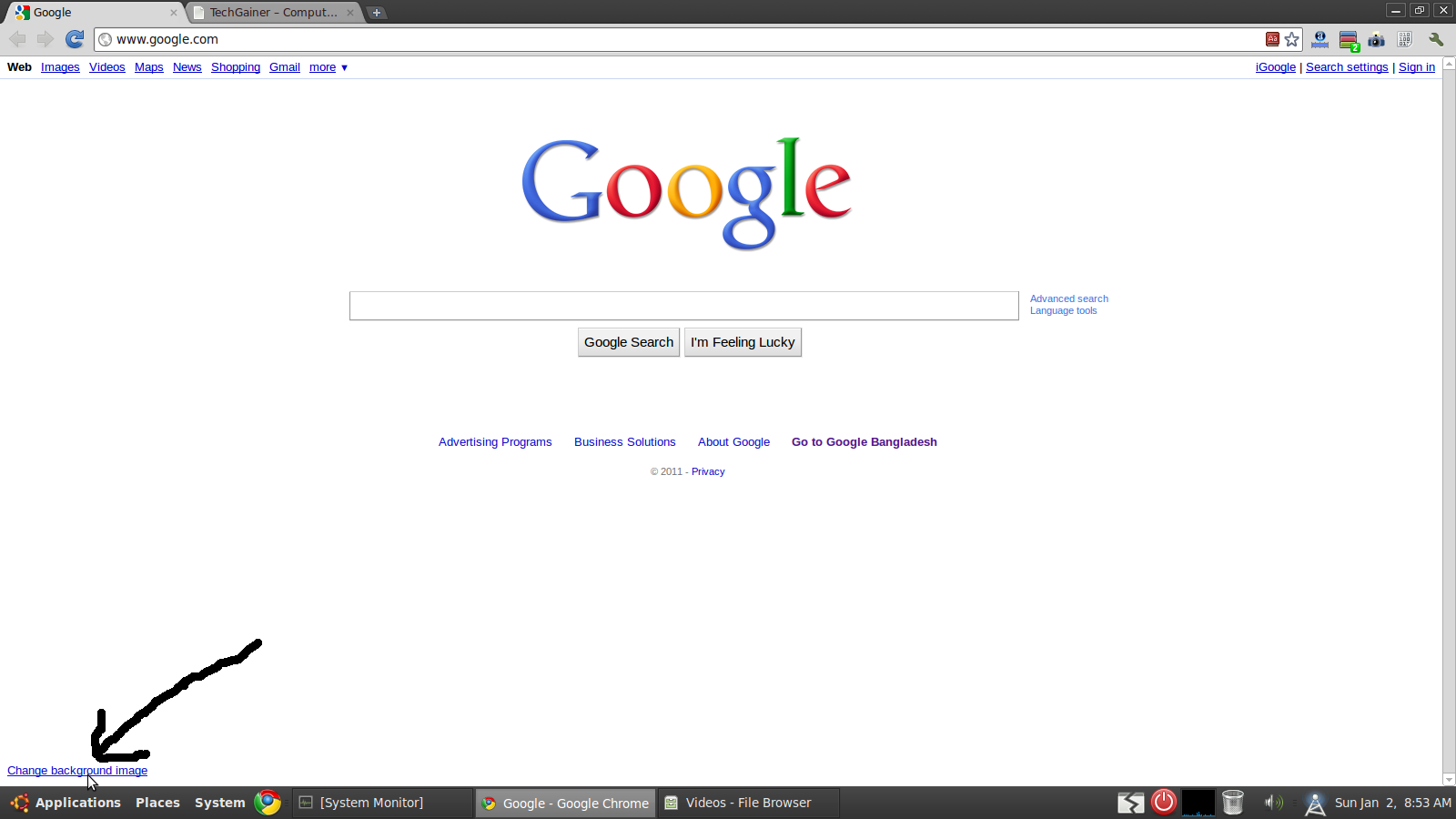 Change Your Google Search Home Background And Give It A Smart