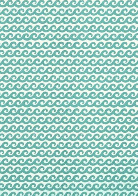 Shore Thing Wallpaper And Coordinating Fabric In Turquoise From The