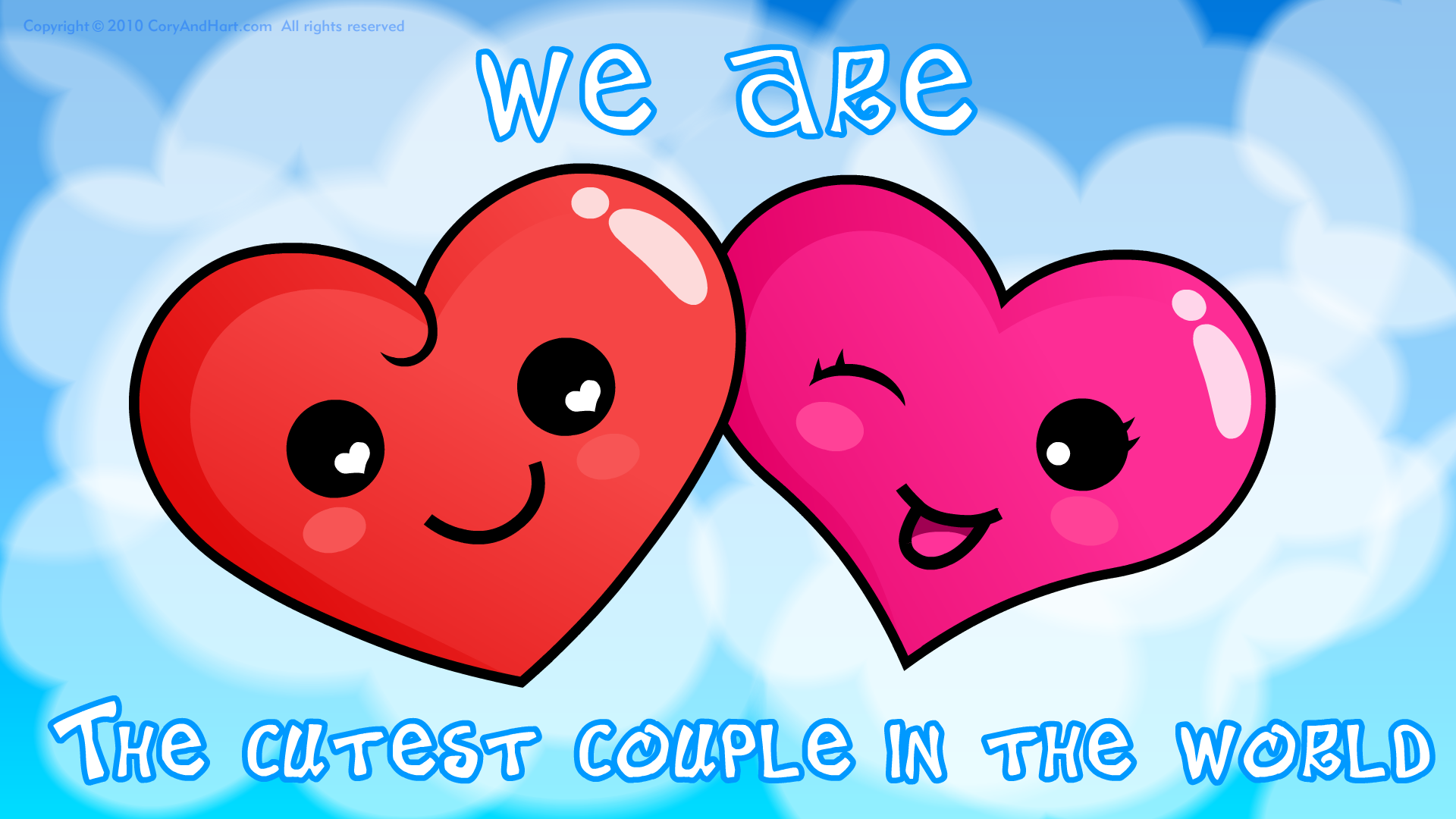 Cute Love Animated World Cutest Couple Full HD Desktop Wallpaper