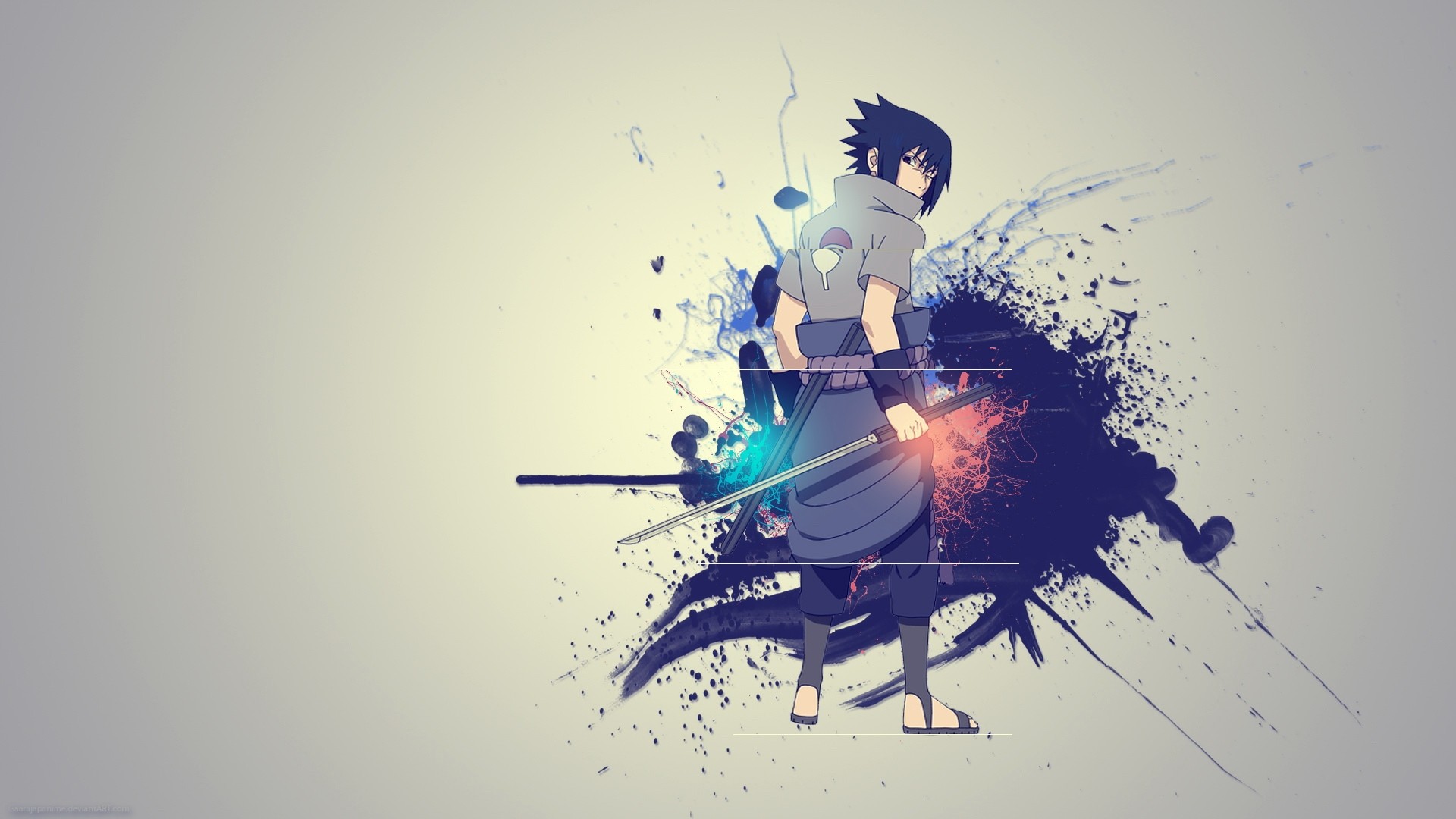 Uchiha Sasuke Abstract Naruto Wallpaper Cartoon HD