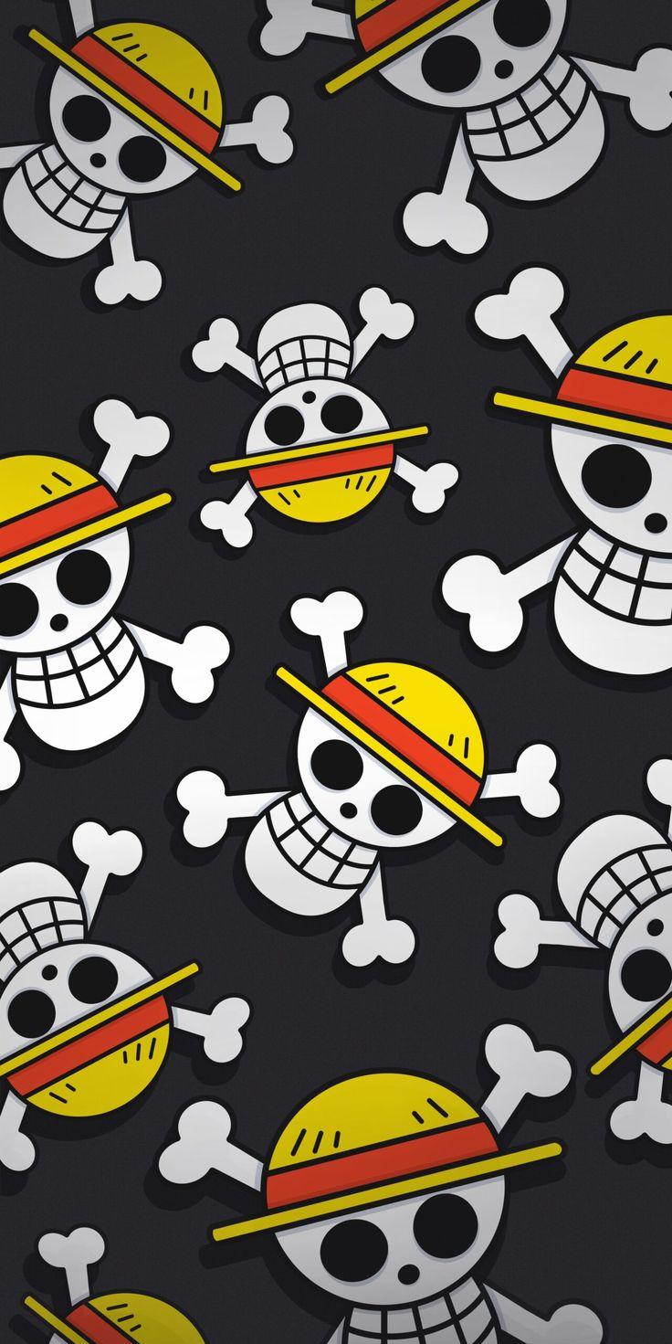 One Piece Straw Hat Pirates Logo Dark Wallpaper