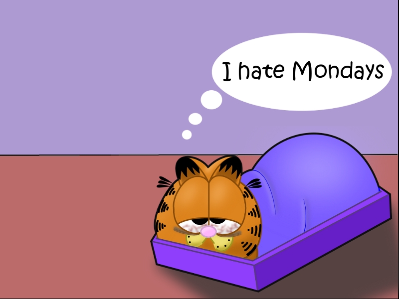 Garfield I Hate Mondays By Ishizusv